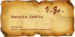 Vaczula Zsófia névjegykártya