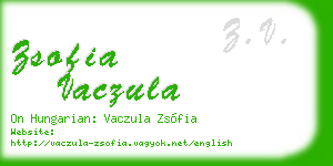 zsofia vaczula business card