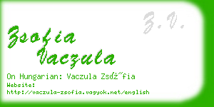zsofia vaczula business card